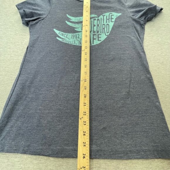 BLUEBIRD Cafe Womens Blue T-Shirt Size XXL Since 1982 Nashville TN - Picture 6 of 7